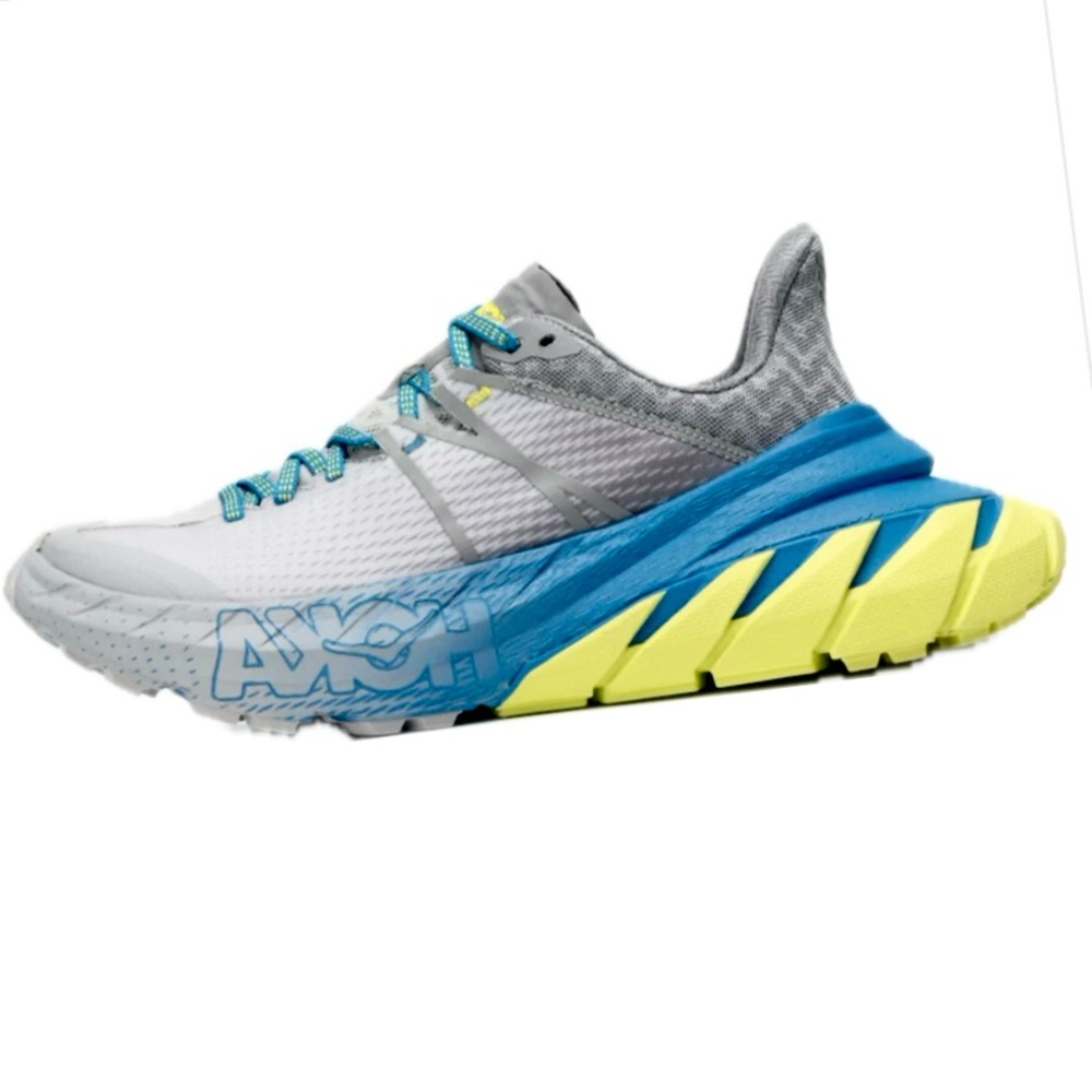 Hoka One One Sneakers - Gray, Blue, and Yellow Men Size 9, Price $90